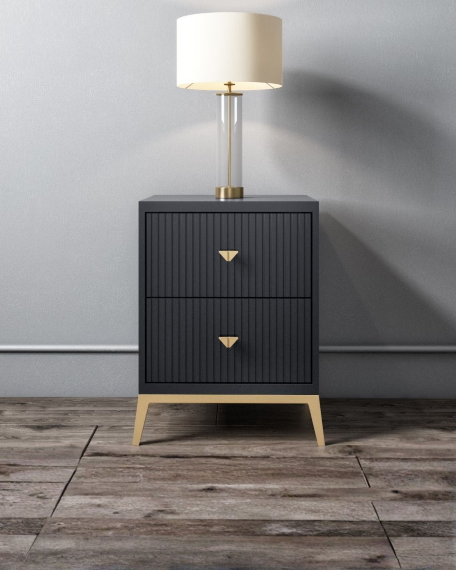 Piccolo Side Drawer - Black Wood - Tabeer Homes