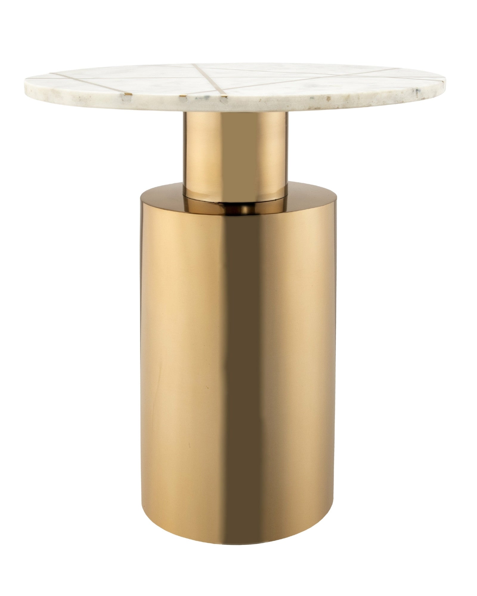 Rohini Side Table - White Marble - Tabeer Homes