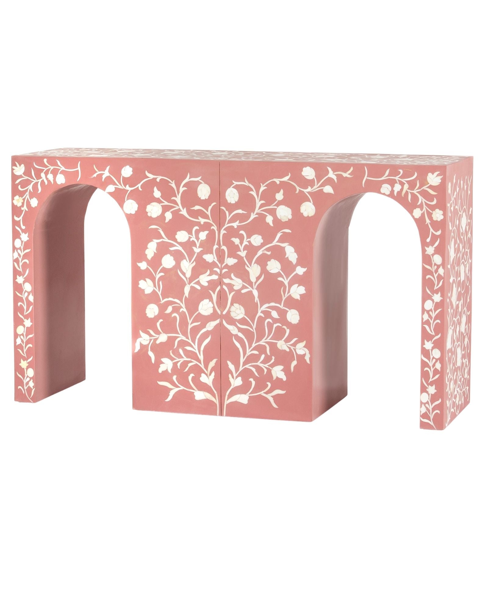 Rosetta Console - Pink Bone Inlay