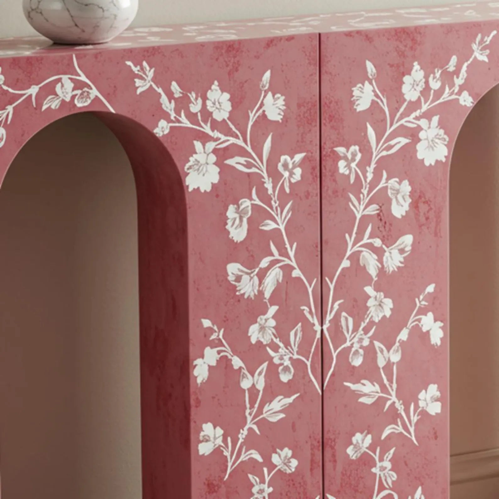 Rosetta Console Table - Pink Bone Inlay by Tabeer Homes