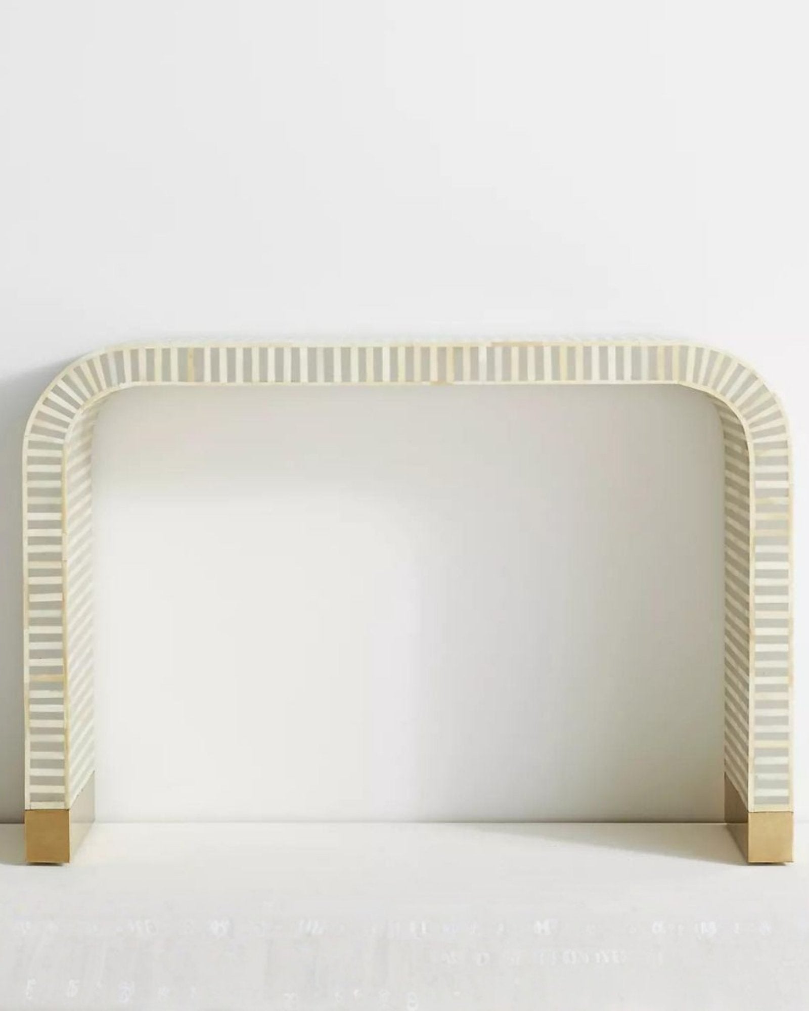 Saphed Console Table - Grey Bone Inlay - Tabeer Homes