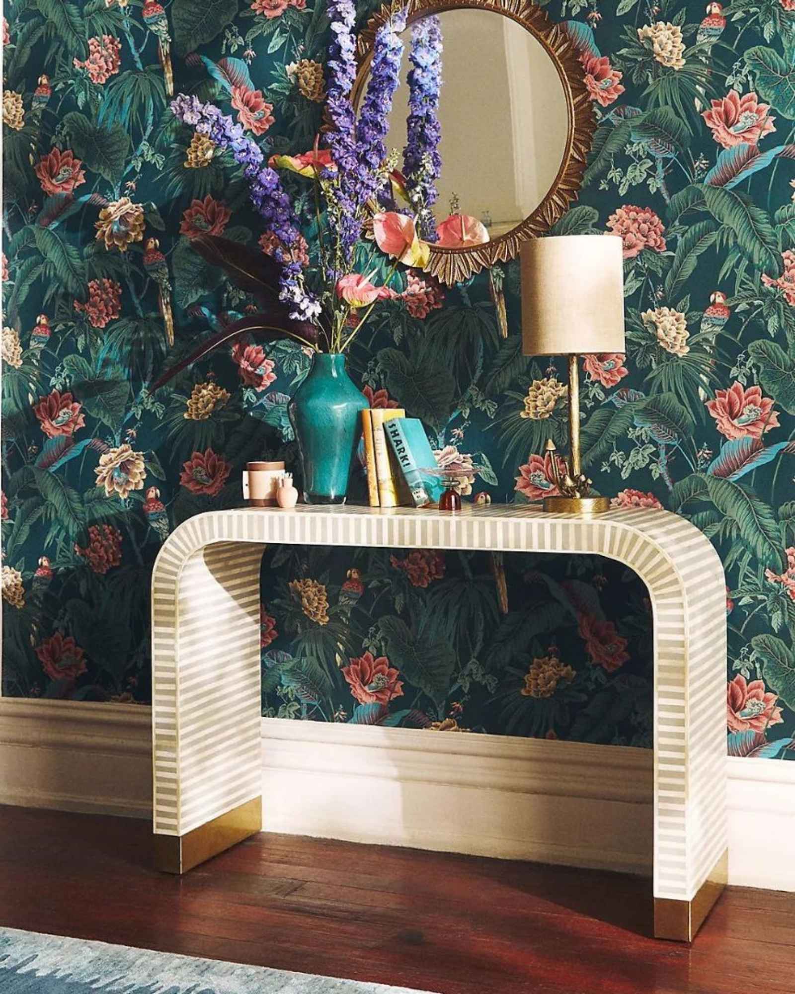 Saphed Console Table - Grey Bone Inlay - Tabeer Homes