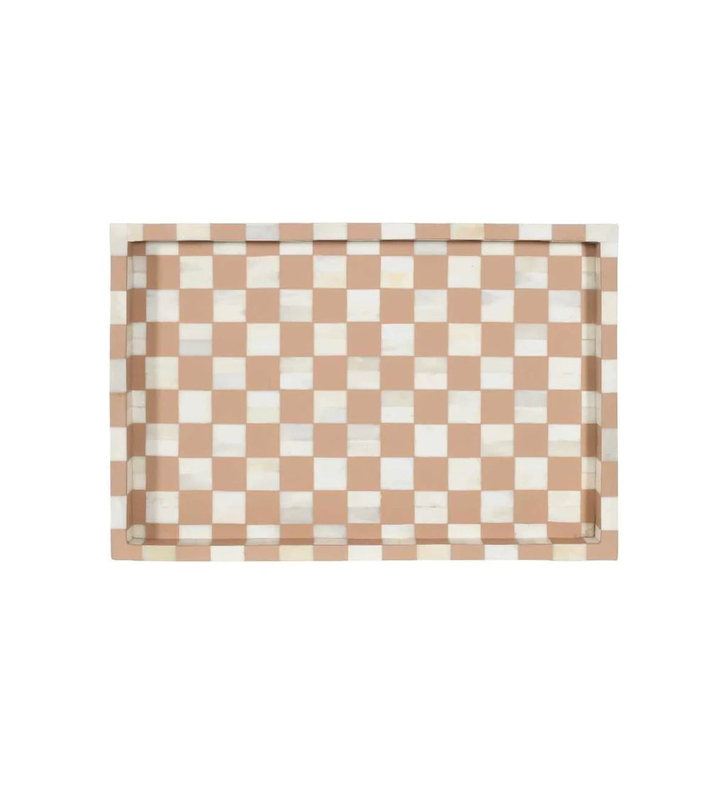 Maze Tray - Brown Bone Inlay - Tabeer Homes