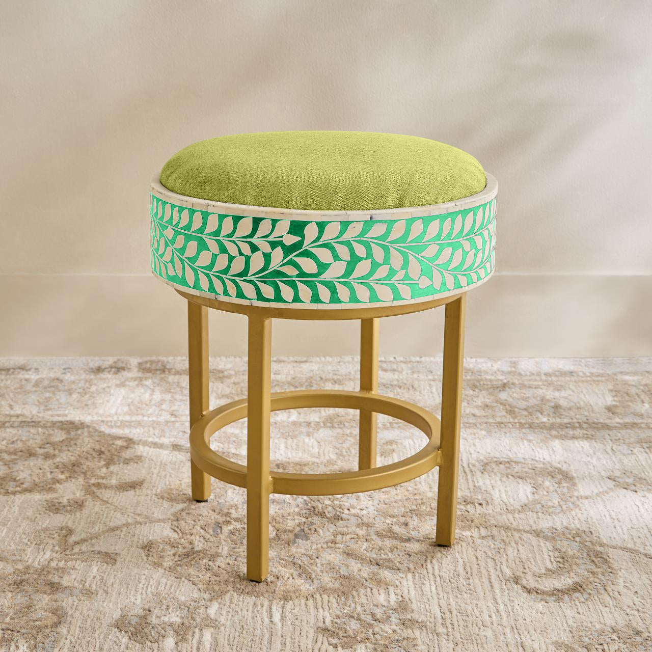 Seema Dresser Console & Stool - Green Bone Inlay