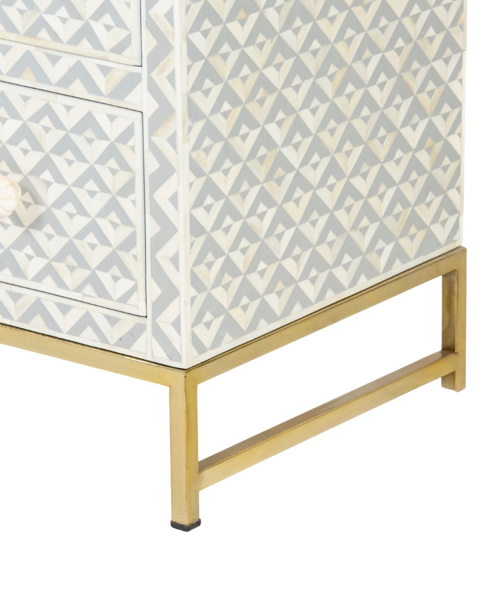 Trikon Chest of Drawers - Grey Bone Inlay by Tabeer Homes
