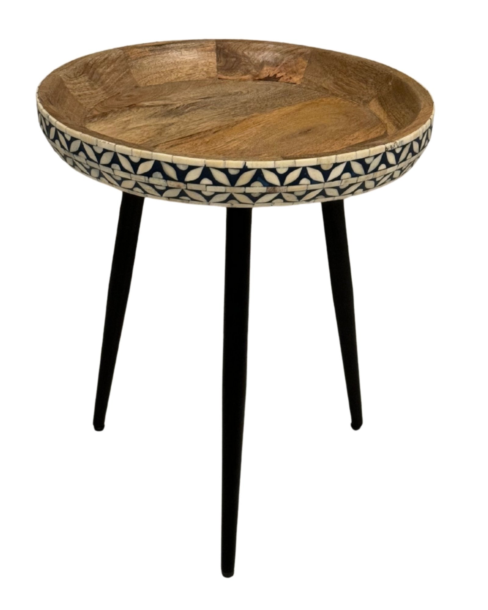 Versa Side Table - Set of 3 Blue Bone Inlay