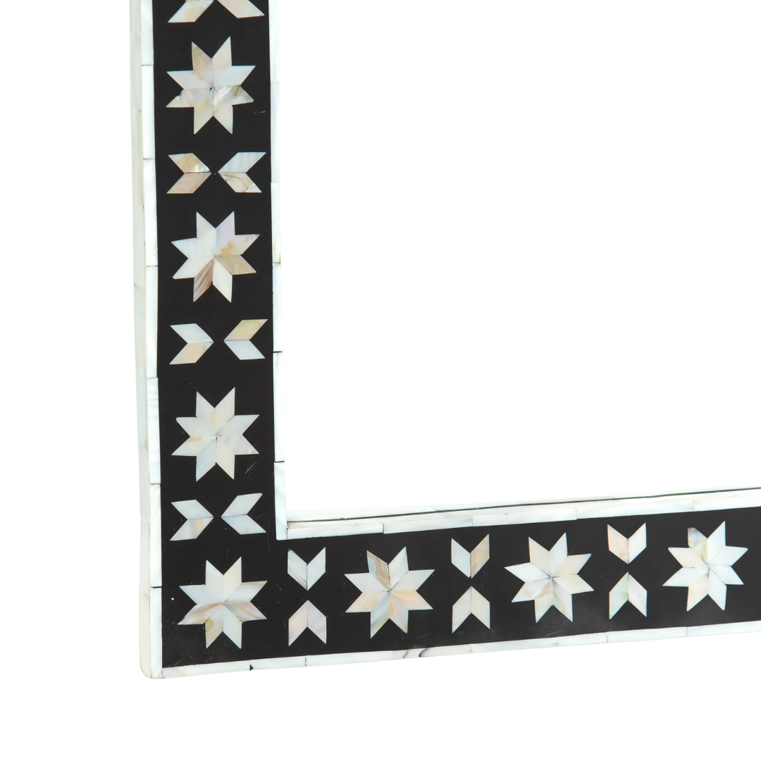 Vitara Mirror - Black & White Mother of Pearl 1