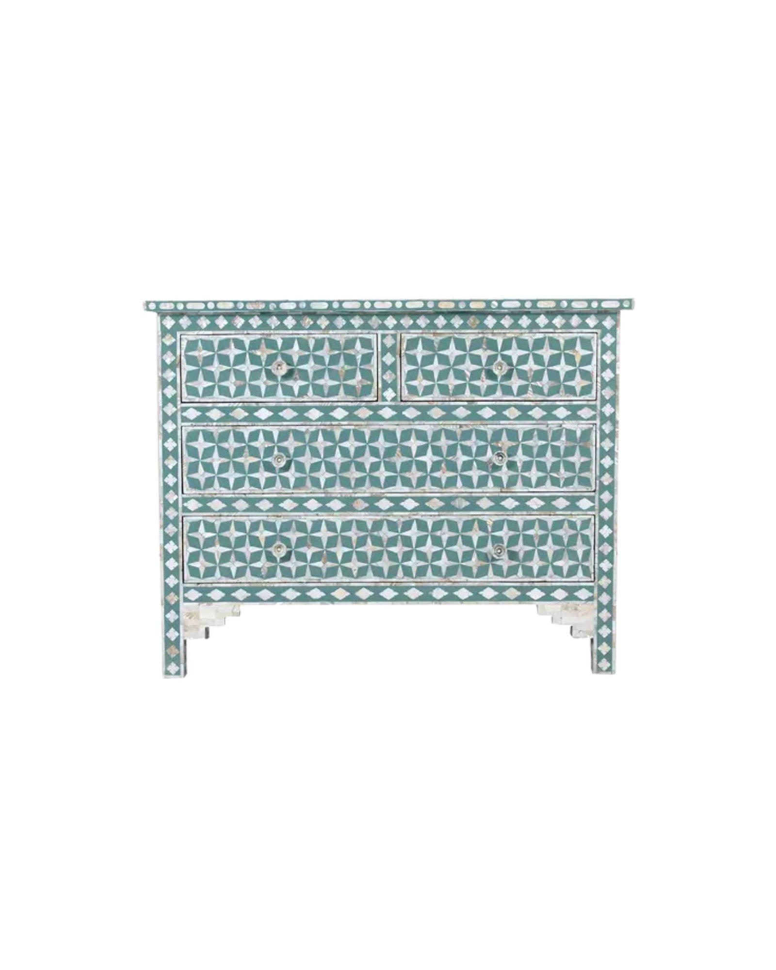Yasmine Chest of Drawers - Green Mother of Pearl - Tabeer Homes