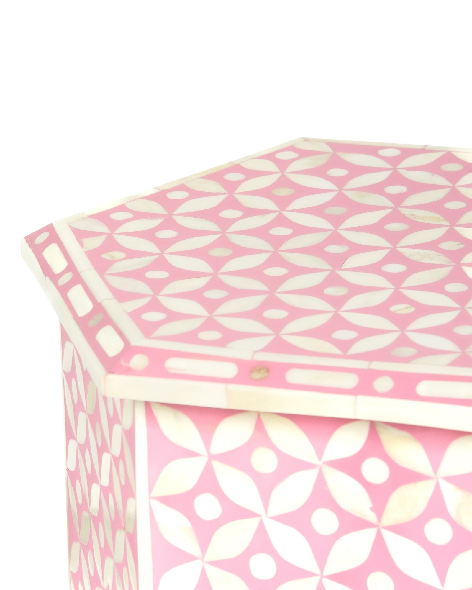 Yasmine Side Table - Pink Bone Inlay