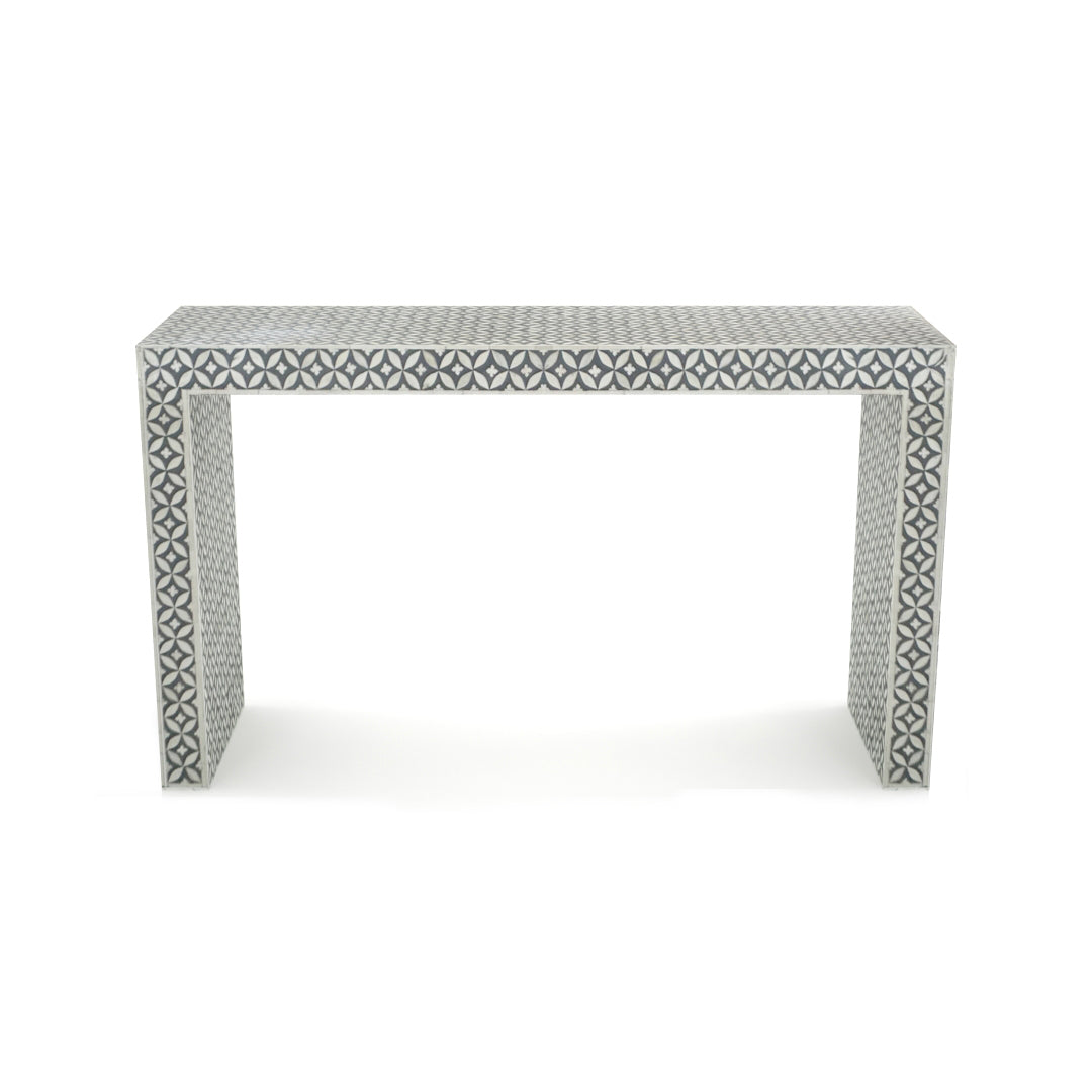 Jade Console Table - Grey Bone Inlay - Tabeer Homes