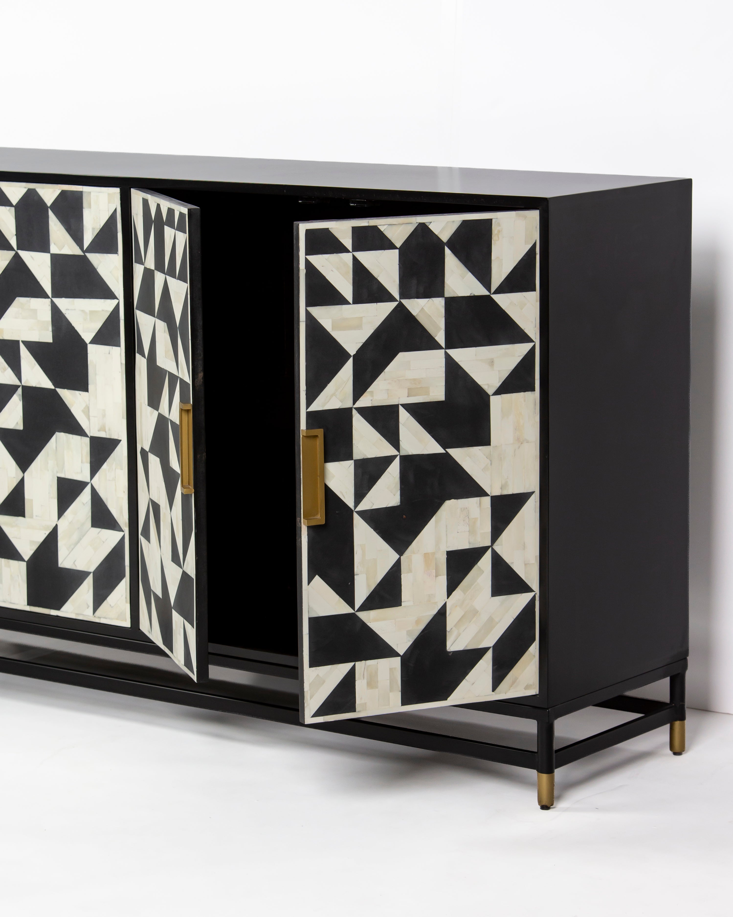 Eve sideboard with doors open showing interior storage