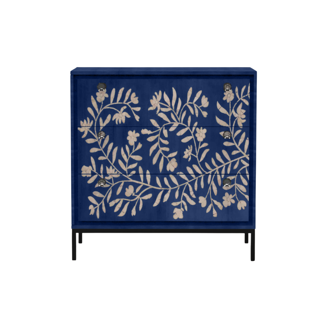 luna side drawers blue mother of pearl