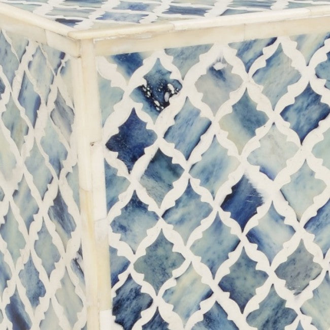 Naveli Side Table - Blue Bone Inlay - Tabeer Homes