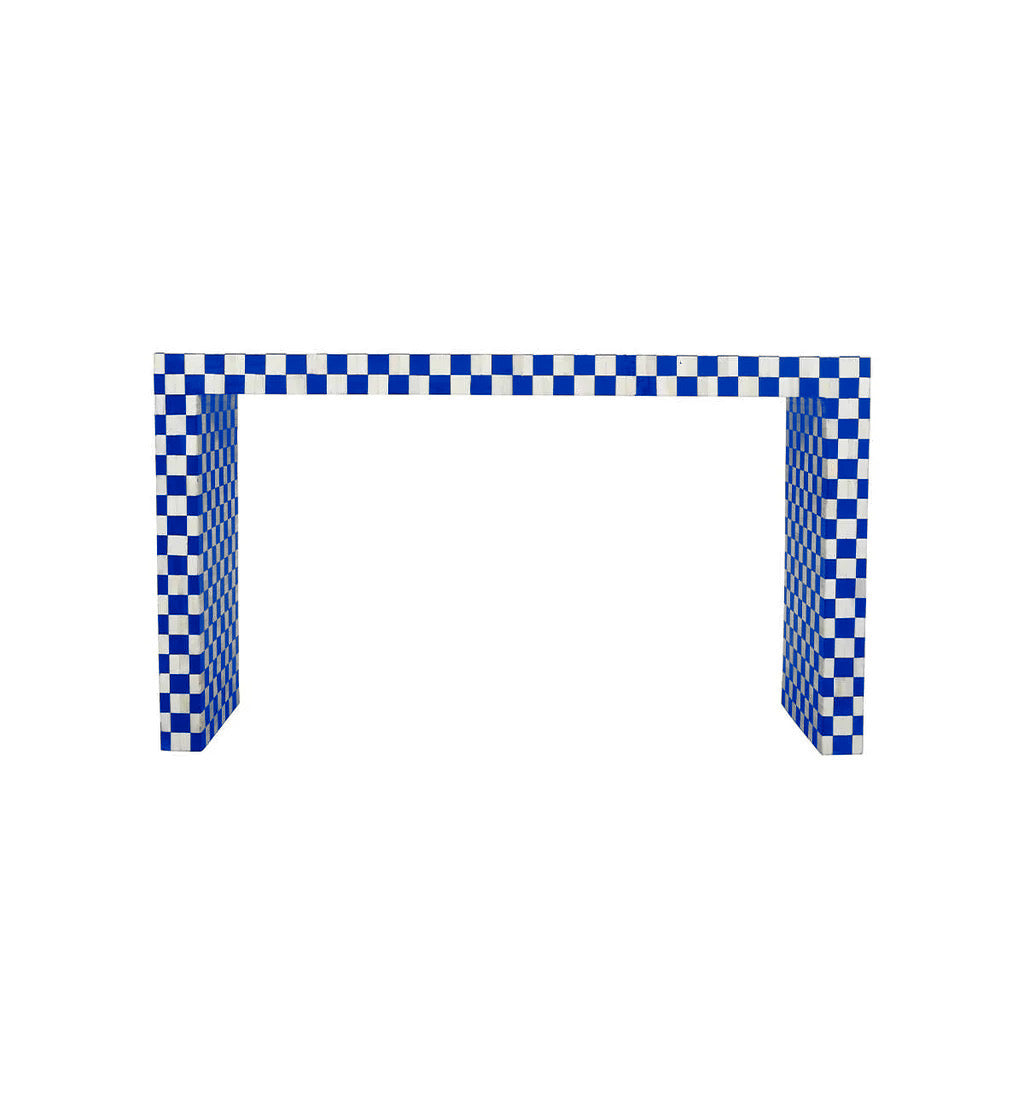Maze Console - Blue Bone Inlay - Tabeer Homes