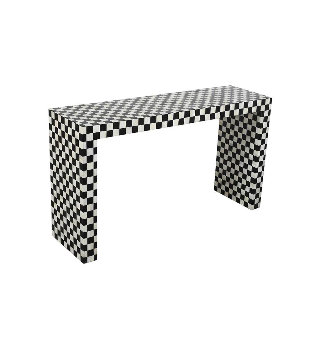 Maze Console - Black Bone Inlay - Tabeer Homes