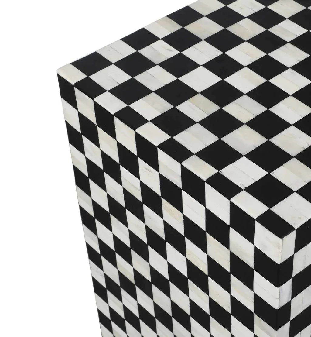 Maze Console - Black Bone Inlay - Tabeer Homes