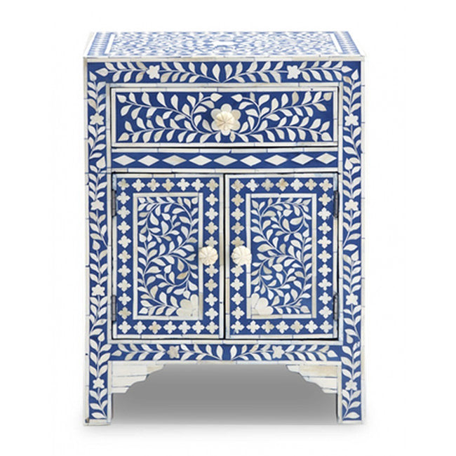 Jade Side Drawer - Blue Bone Inlay - Tabeer Homes