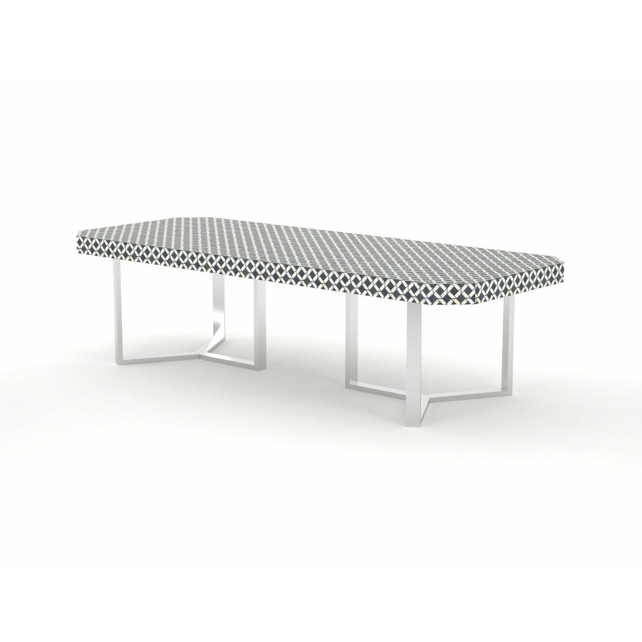 Milos Dining Table - Bone Inlay 8 Seater - Tabeer Homes