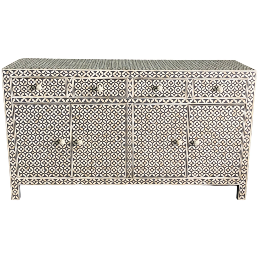 Yasmine Sideboard Buffet - Grey Bone Inlay - Tabeer Homes