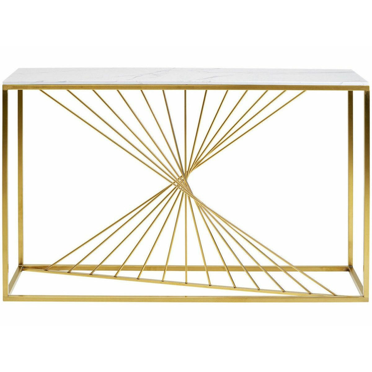 Vivan Console Table - White Marble - Tabeer Homes