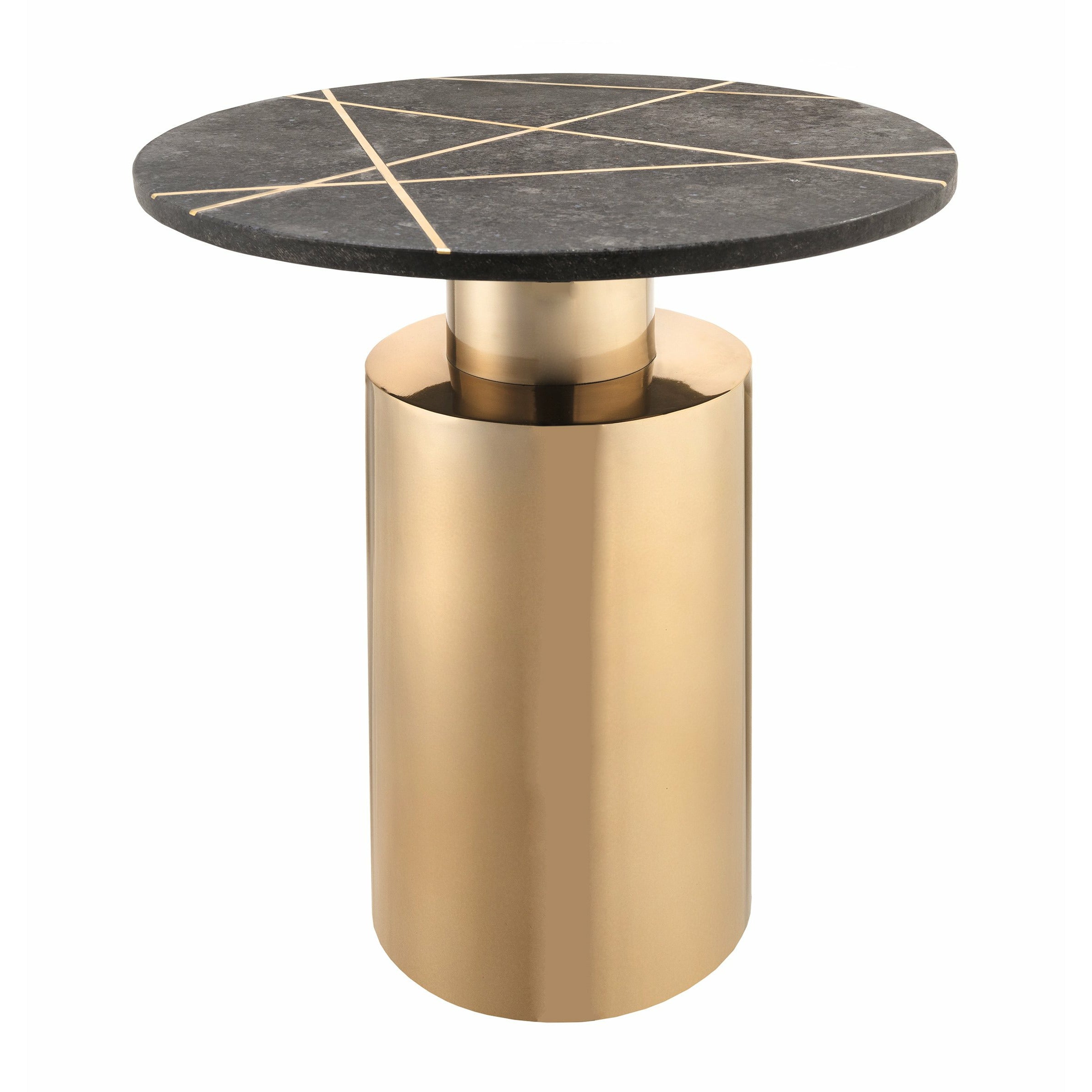 Rohini Side Table - Black Marble - Tabeer Homes