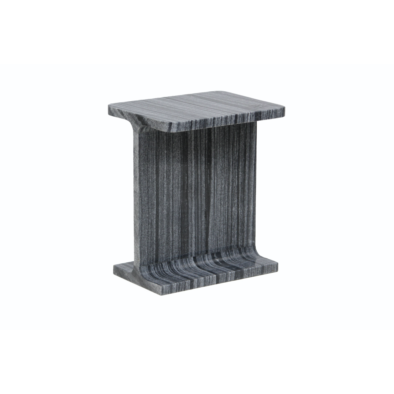 Pradeep Side Table - Black Marble - Tabeer Homes