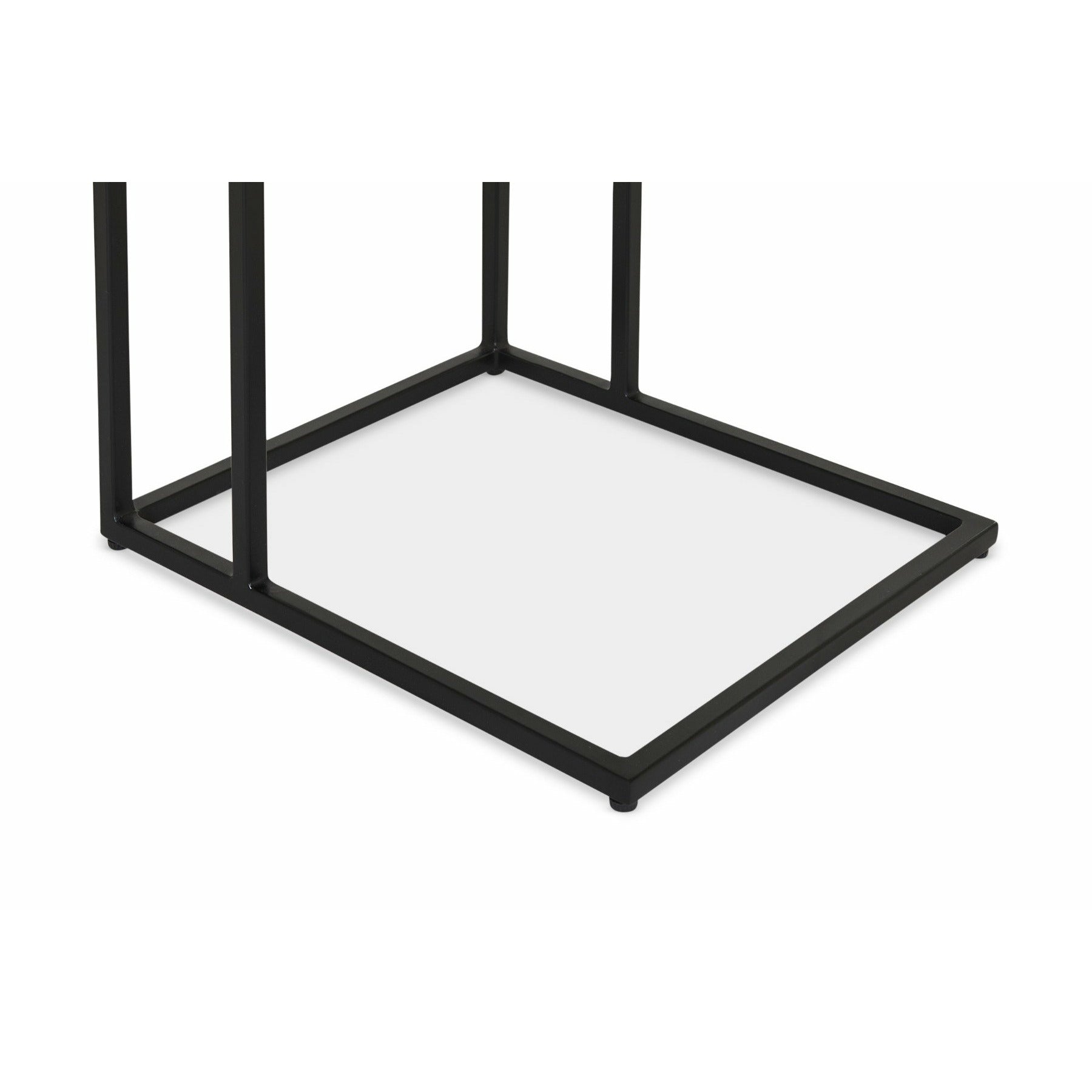 Nirvana C-Shape Side Table - Black & White Bone Inlay - Tabeer Homes