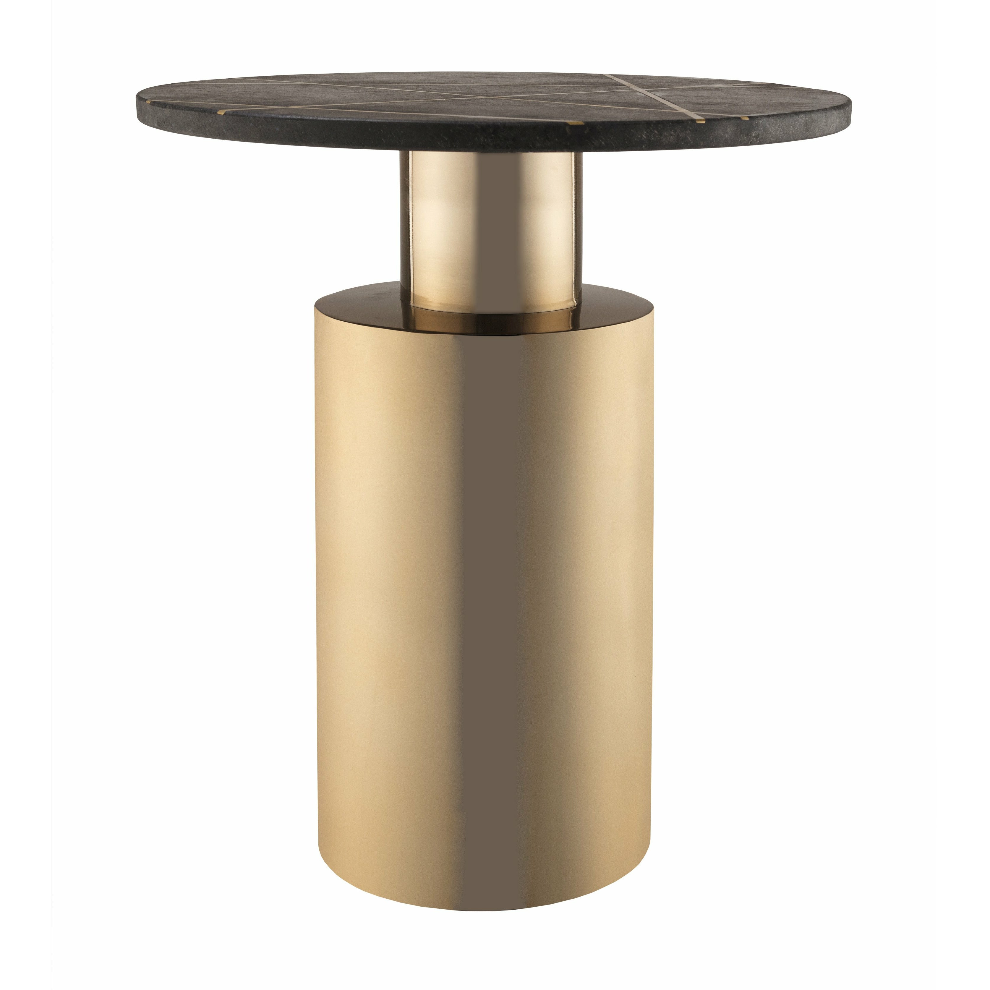 Rohini Side Table - Black Marble - Tabeer Homes