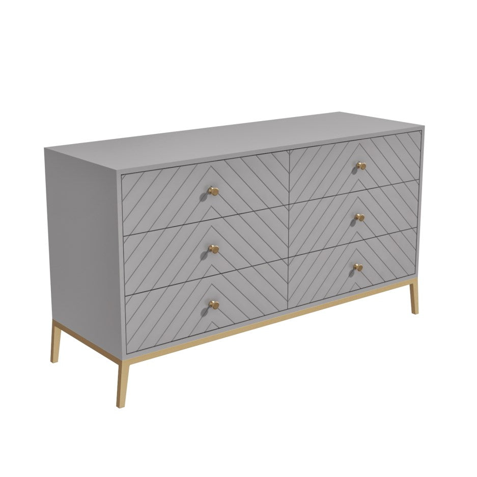 Ewan Big Chest of Drawers - Grey Wood - Tabeer Homes