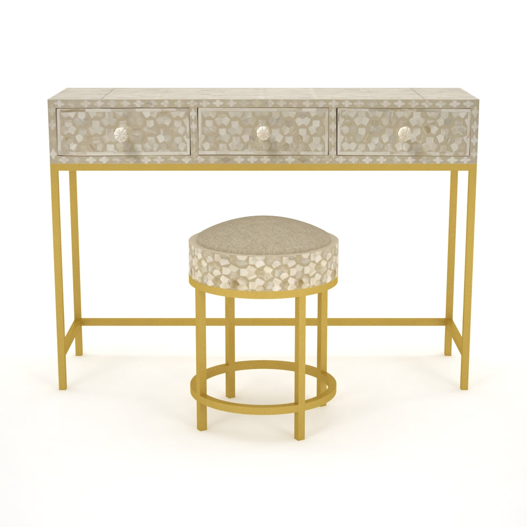 Vaan Dresser Console - Cream Bone Inlay - Tabeer Homes