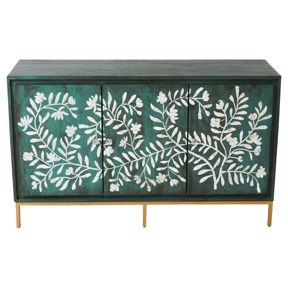 Luna Cabinet - Green Mother of Pearl - Tabeer Homes