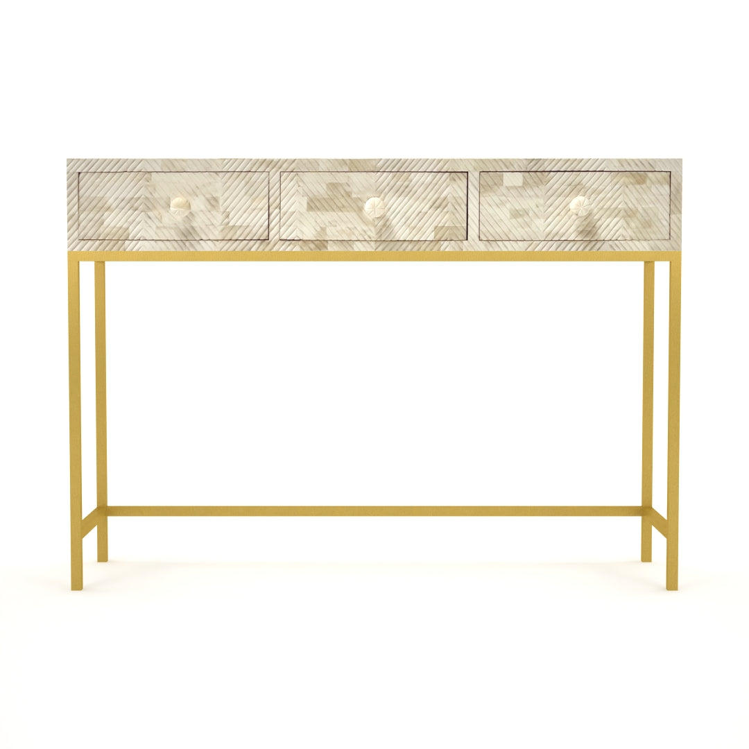 Lasvit Dresser Console - Bone Carved - Tabeer Homes