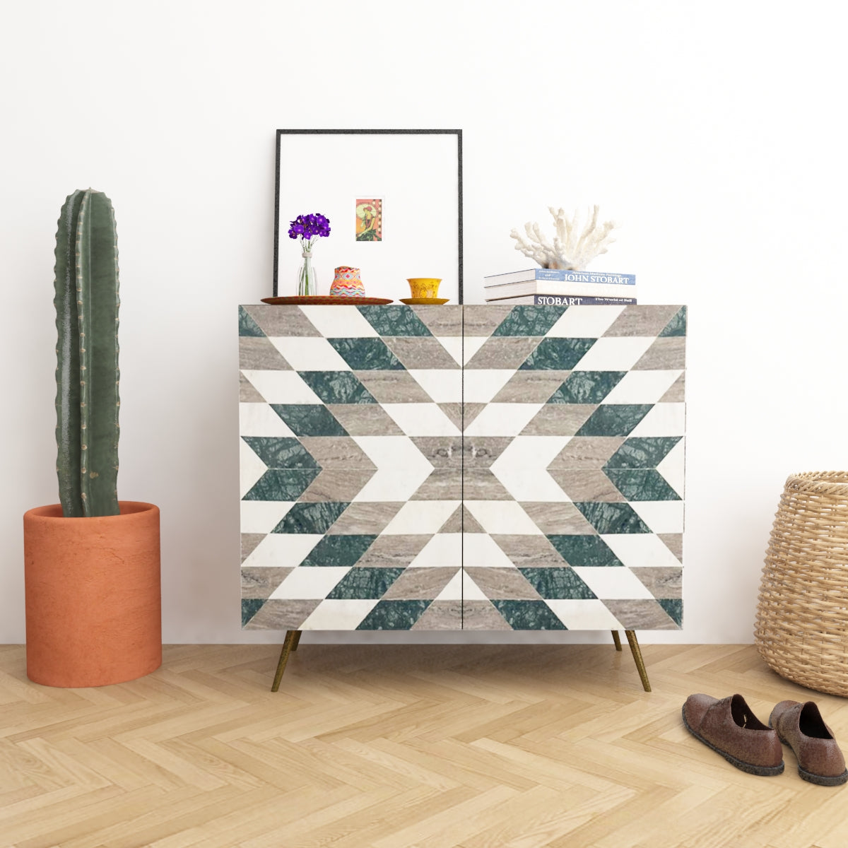 Sona Cabinet - Marble Clad - Tabeer Homes