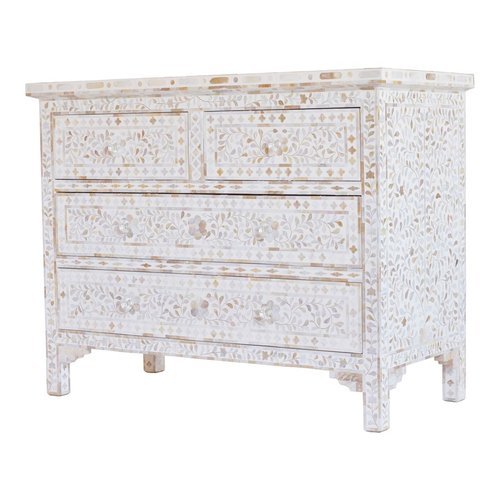 Iris Chest of Drawers - White Mother of Pearl - Tabeer Homes
