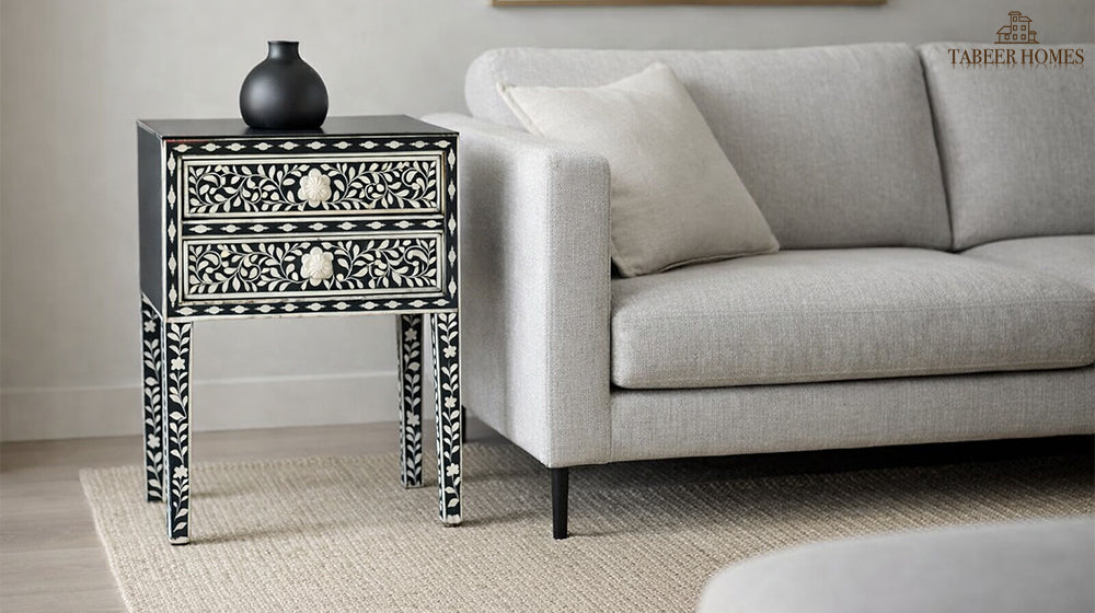 black side table