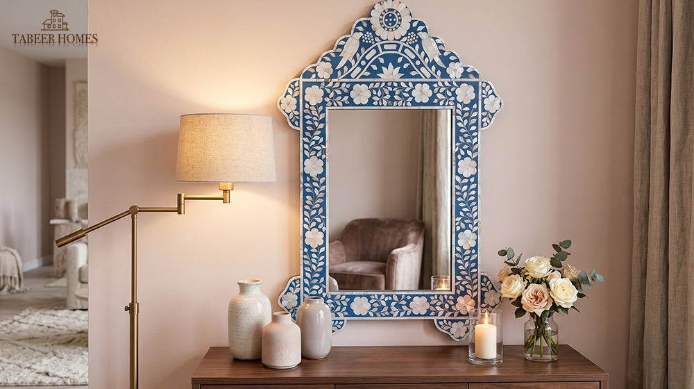 Mother of Pearl Mirror The Statement Wall Piece 