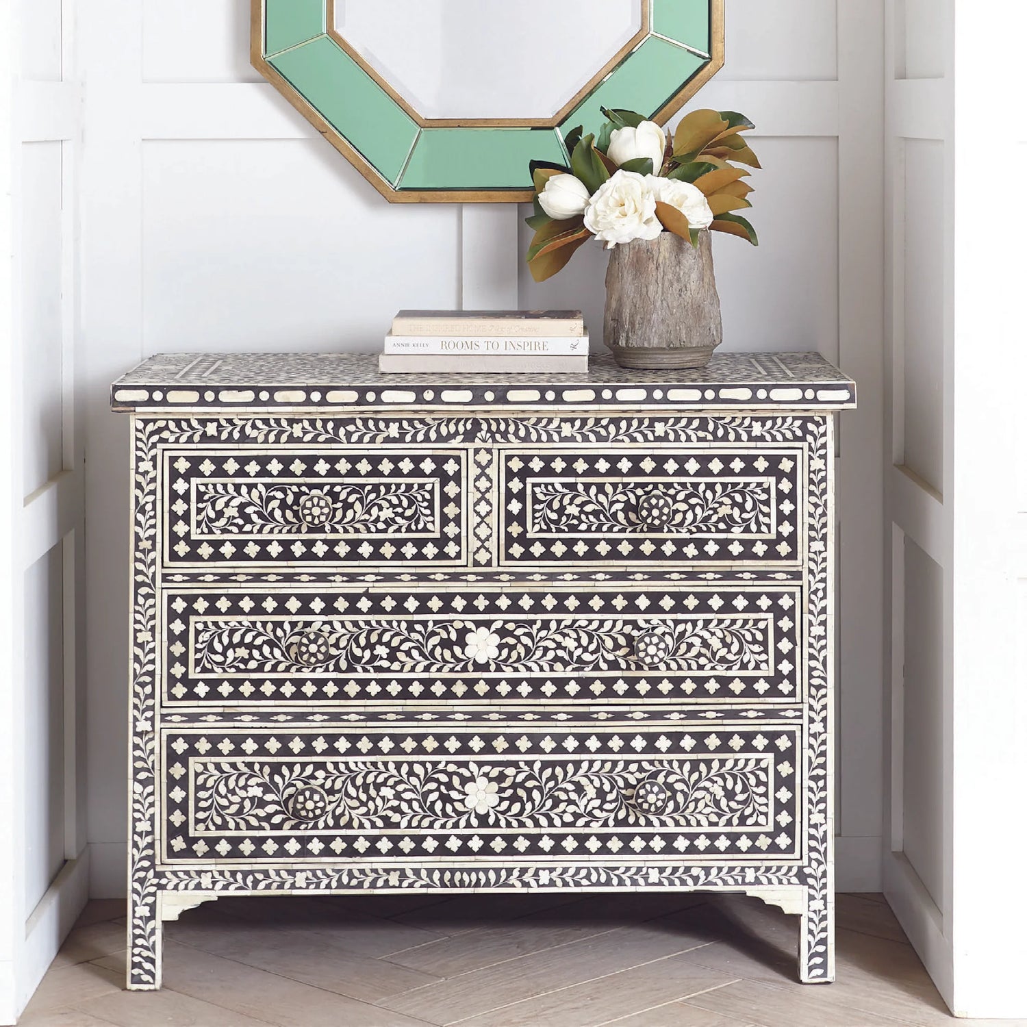 Embrace Bohemian Chic with Bone Inlay Furniture