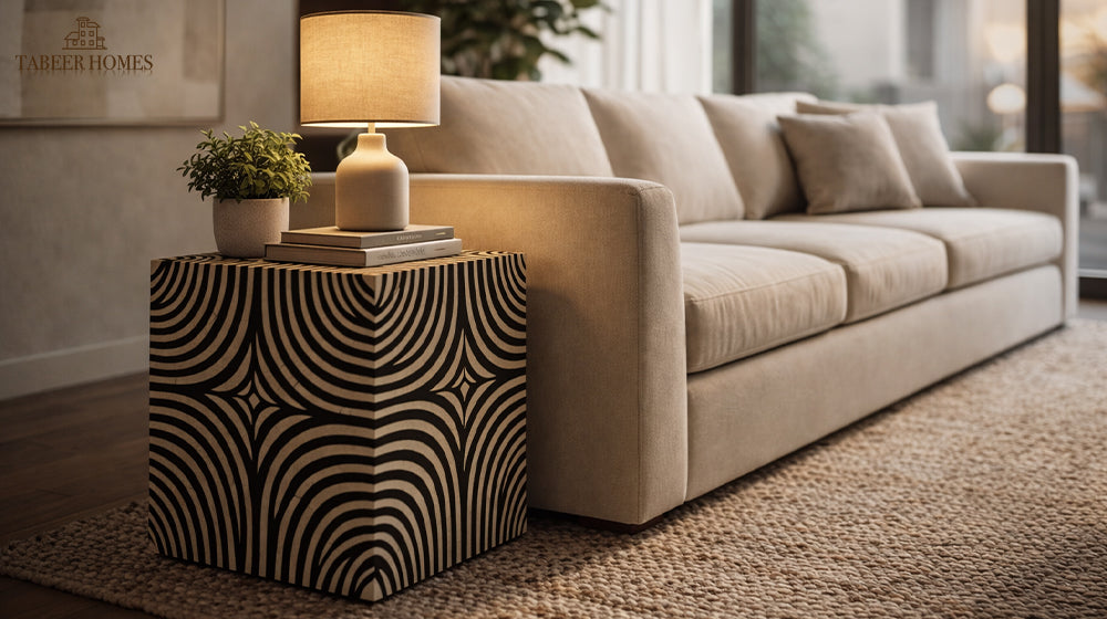 black side table   