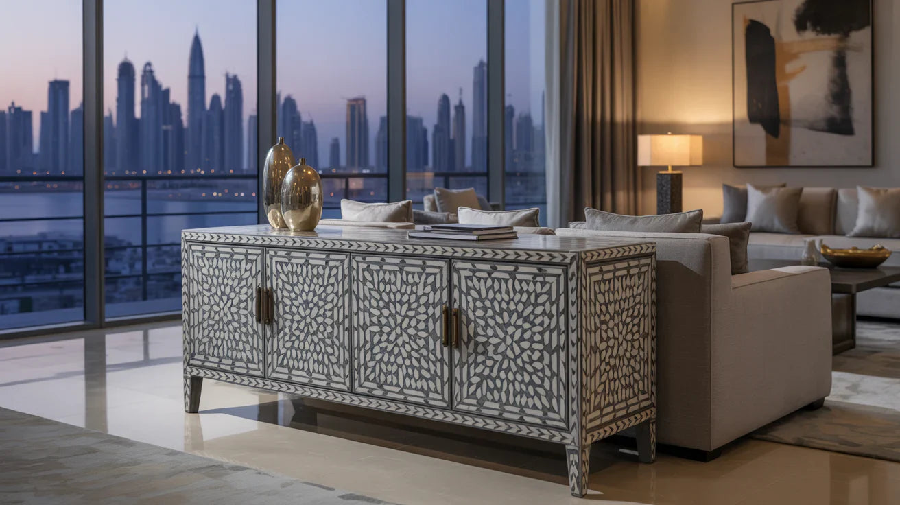 Why Is Bone Inlay Furniture So Popular in Dubai Right Now?