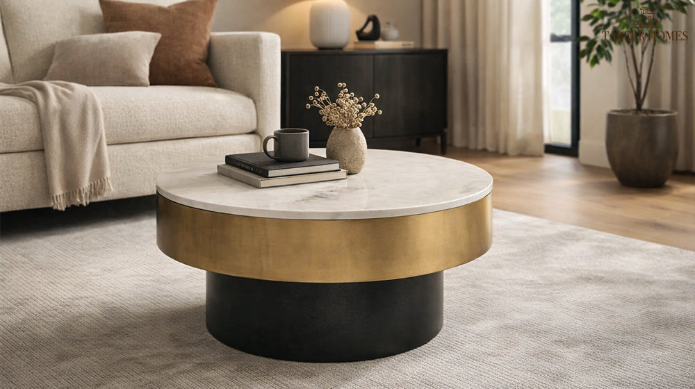 white coffee table