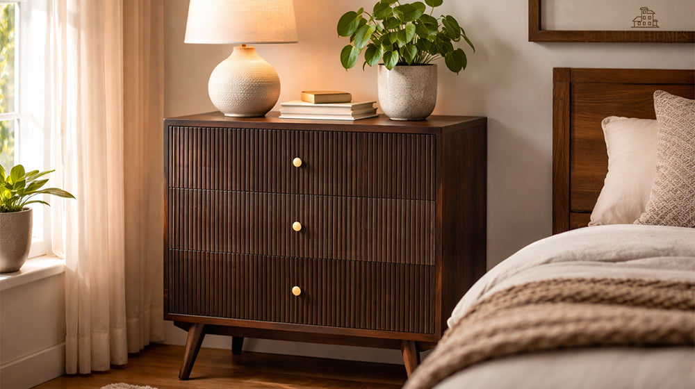 wooden chest of drawers
