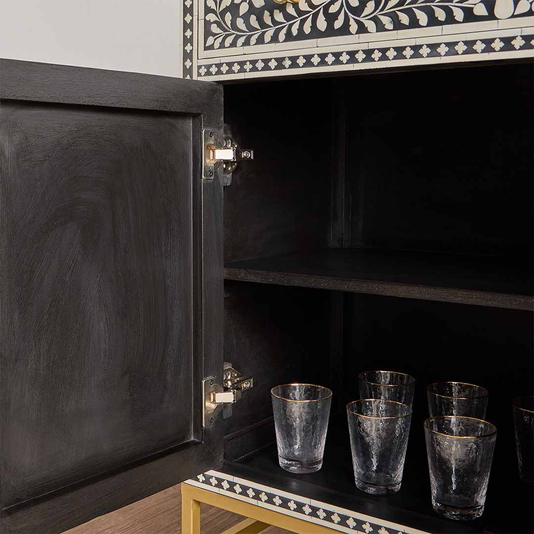 Jade Sideboard Buffet - Black Bone Inlay - Tabeer Homes