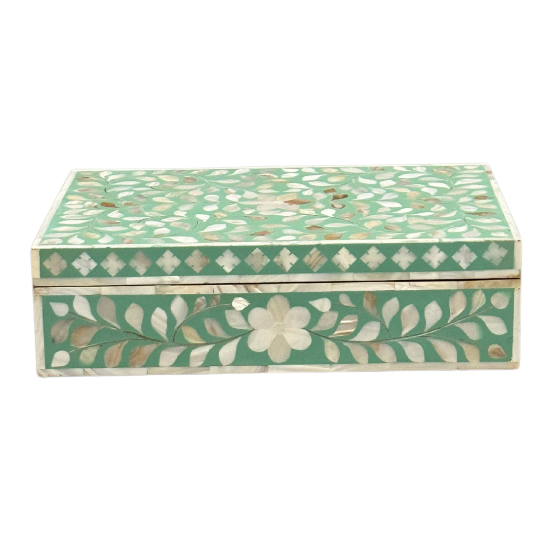 Iris Box - Mint Mother of Pearl Inlay