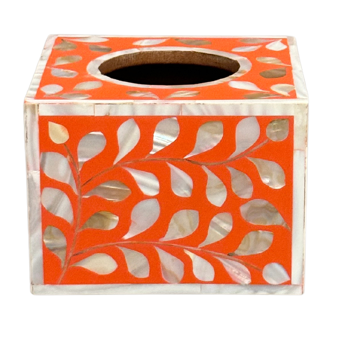 Jamila Tissue Box - Red Bone Inlay for Sale