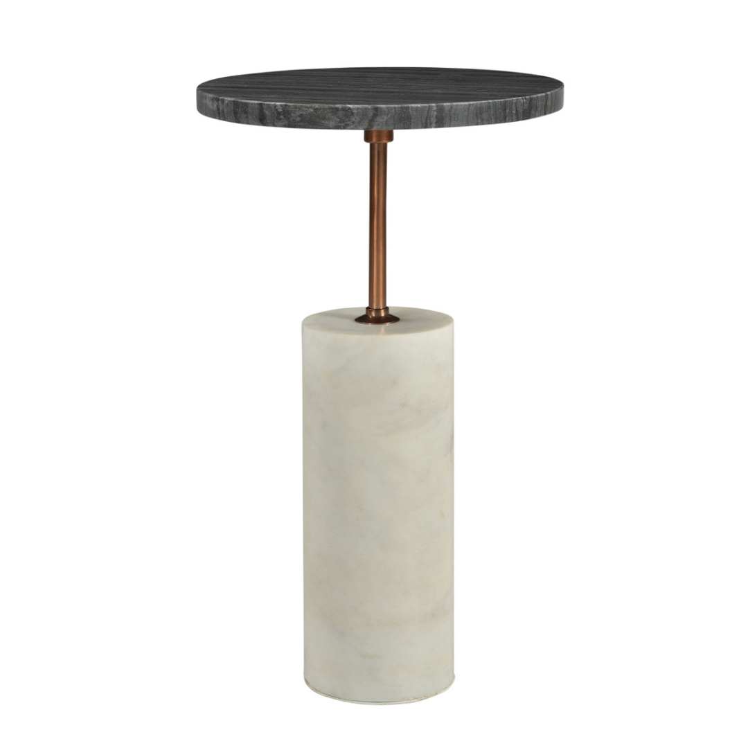 Ava Side Table - White Marble - Tabeer Homes