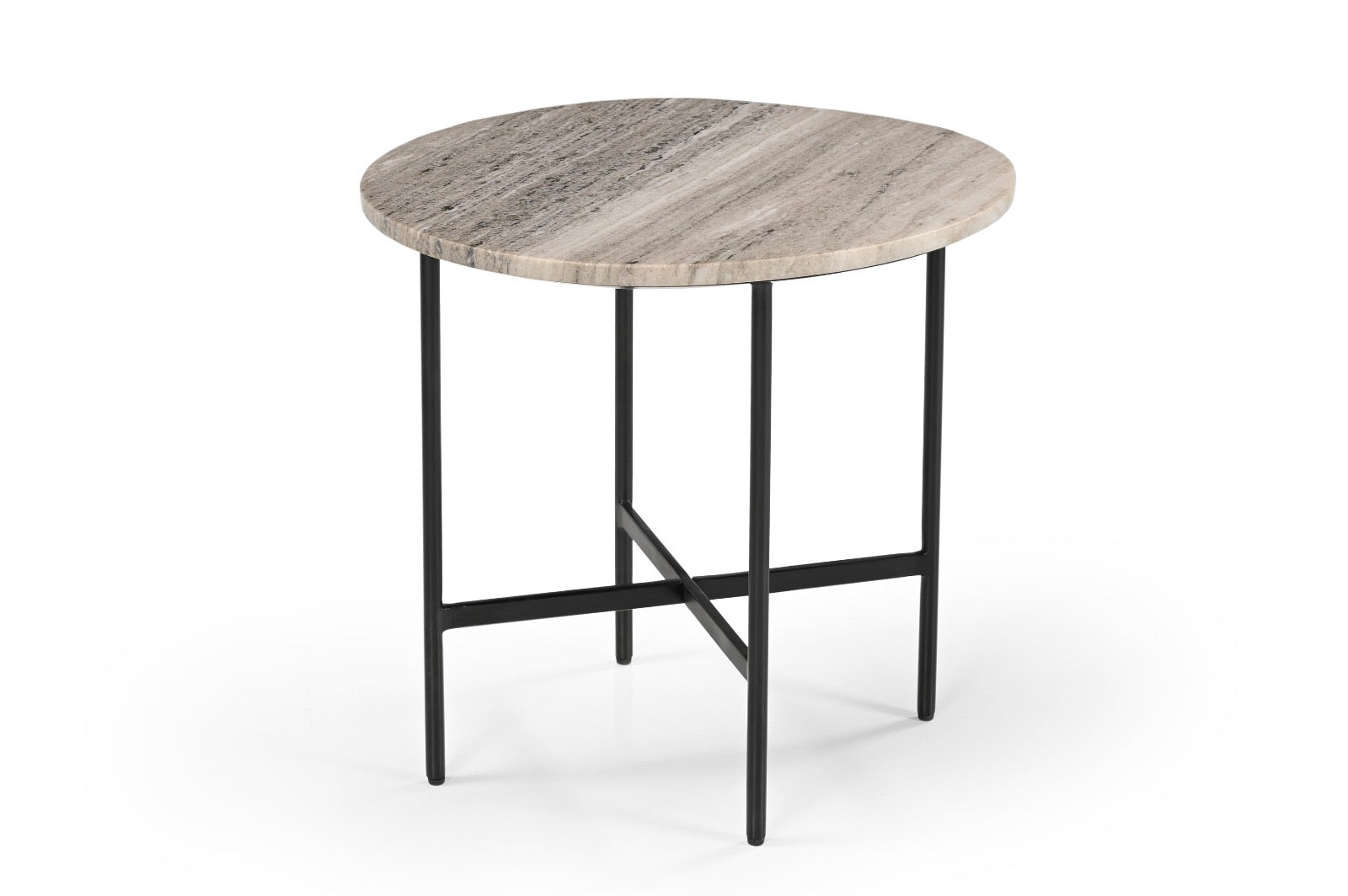 Ava Side Table - Brown Marble - Tabeer Homes