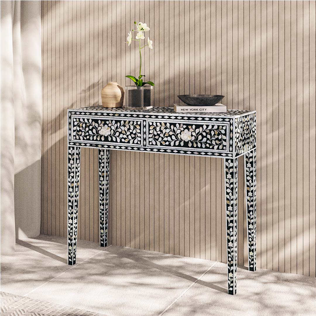 Iris Dresser Console - Black Mother of Pearl