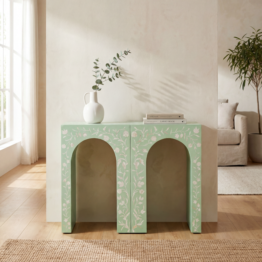 Rosetta Console - Green Bone Inlay