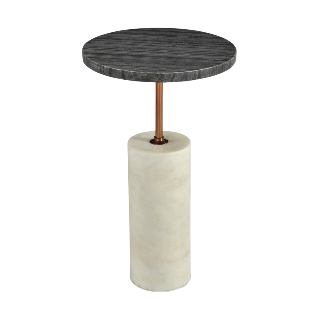 Ava Side Table - White Marble - Tabeer Homes