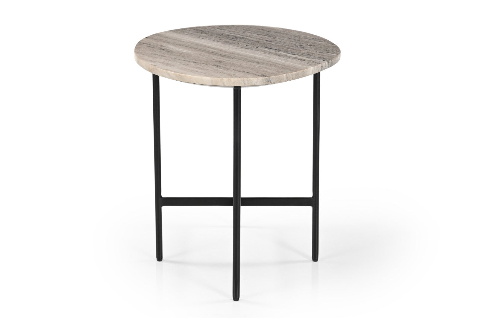 Ava Side Table - Brown Marble - Tabeer Homes